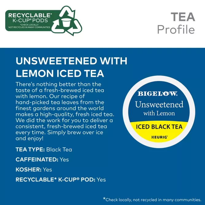 Black Tea with Lemon Unsweetened Iced Tea